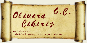 Olivera Čikiriz vizit kartica